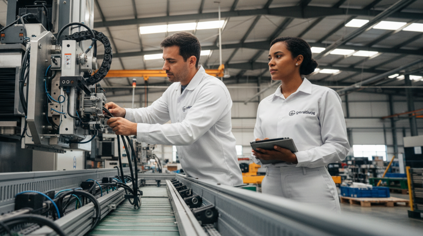Montagem elétrica de máquinas industriais com padrão e segurança