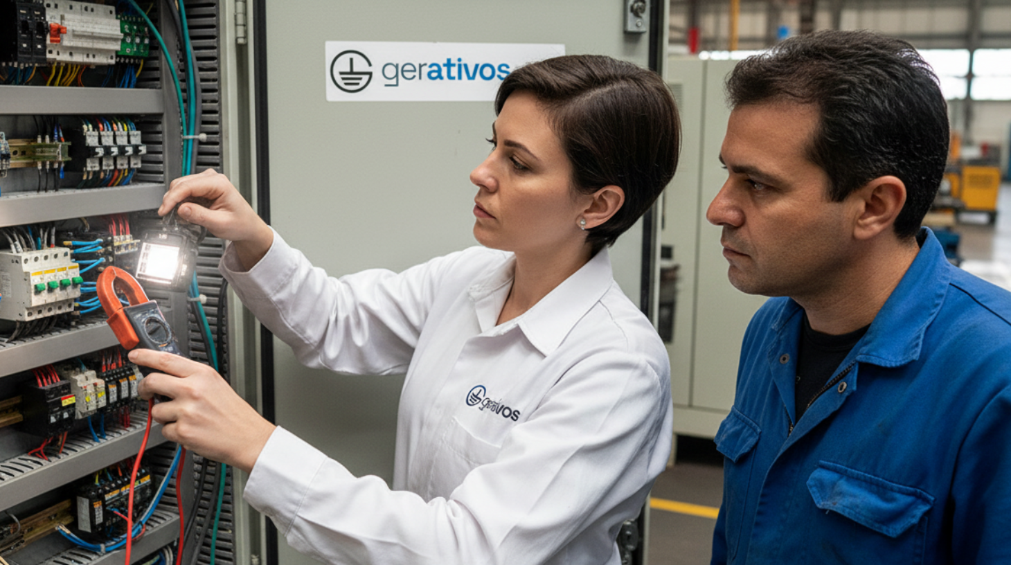 Manutenção elétrica industrial com diagnóstico e correção definitiva