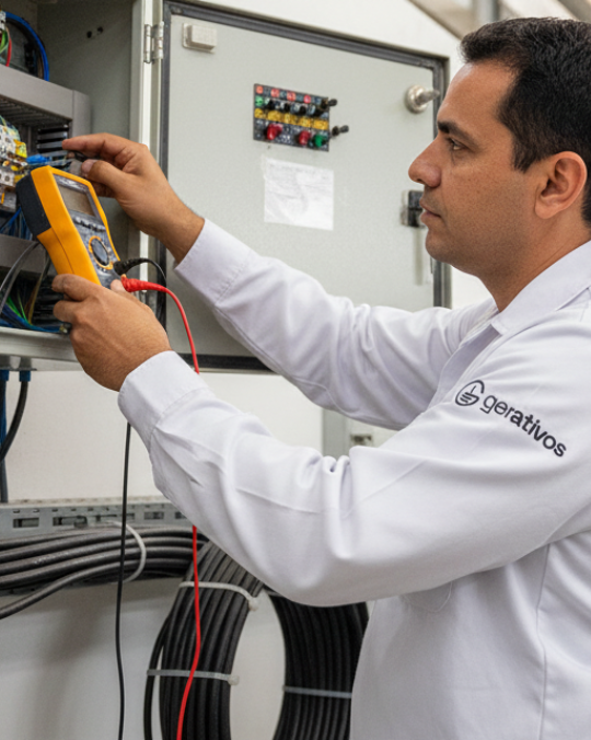 Testes e comissionamento elétrico para validar a entrega e reduzir risco