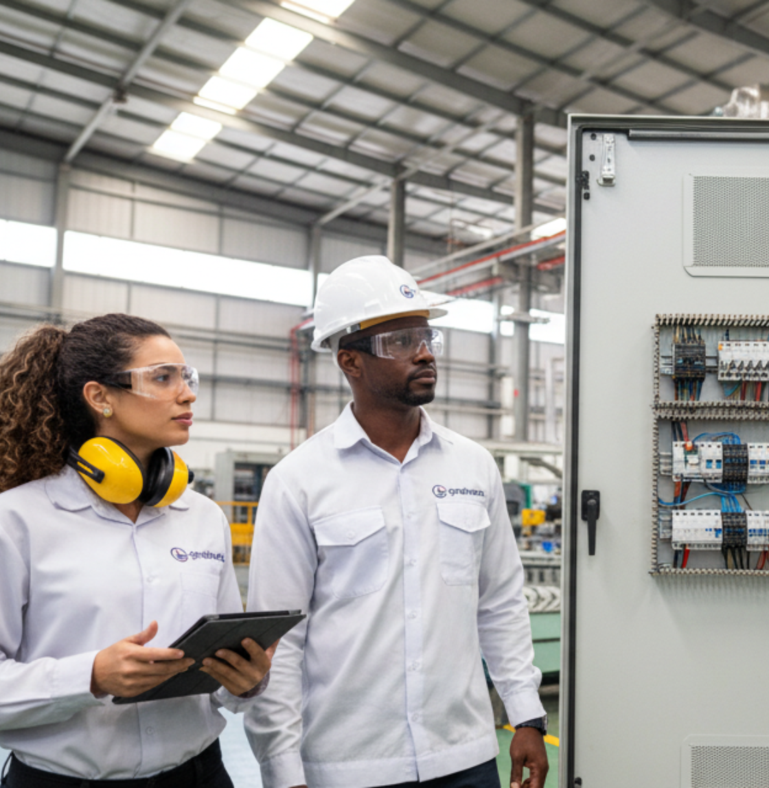Engenharia elétrica industrial com foco em eficiência e segurança operacional